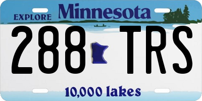 MN license plate 288TRS