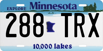 MN license plate 288TRX