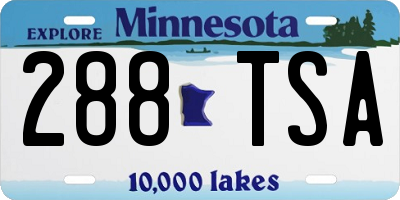 MN license plate 288TSA