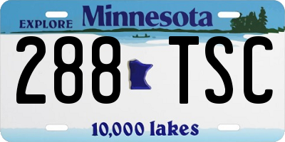 MN license plate 288TSC