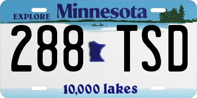 MN license plate 288TSD