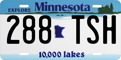 MN license plate 288TSH