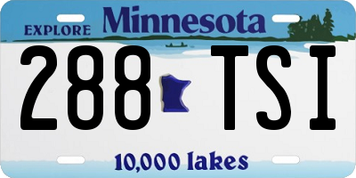 MN license plate 288TSI