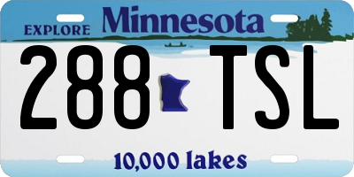 MN license plate 288TSL