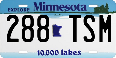 MN license plate 288TSM