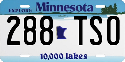 MN license plate 288TSO