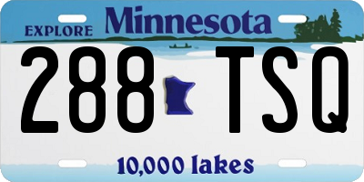 MN license plate 288TSQ