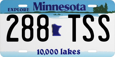 MN license plate 288TSS