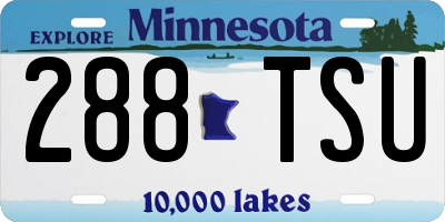 MN license plate 288TSU