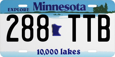MN license plate 288TTB