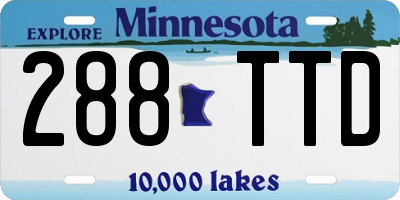 MN license plate 288TTD