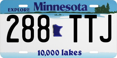 MN license plate 288TTJ