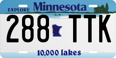 MN license plate 288TTK