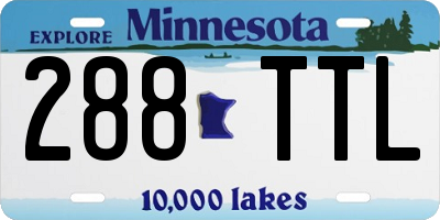 MN license plate 288TTL