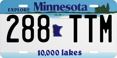 MN license plate 288TTM