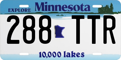 MN license plate 288TTR