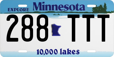 MN license plate 288TTT