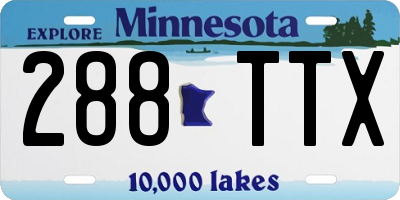 MN license plate 288TTX