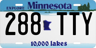 MN license plate 288TTY