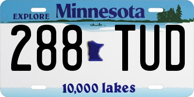 MN license plate 288TUD