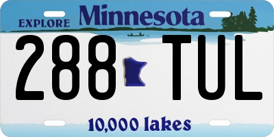 MN license plate 288TUL