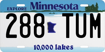 MN license plate 288TUM