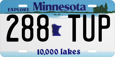 MN license plate 288TUP