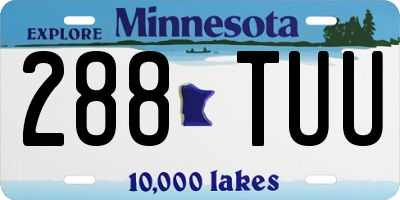 MN license plate 288TUU