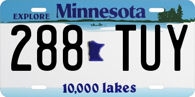 MN license plate 288TUY