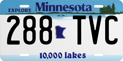 MN license plate 288TVC