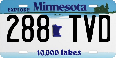 MN license plate 288TVD