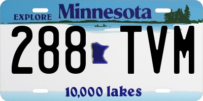 MN license plate 288TVM