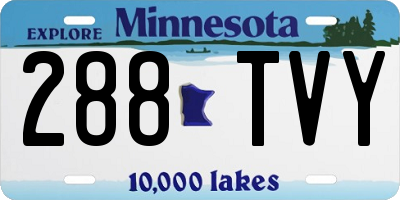 MN license plate 288TVY