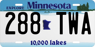 MN license plate 288TWA