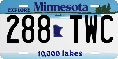 MN license plate 288TWC