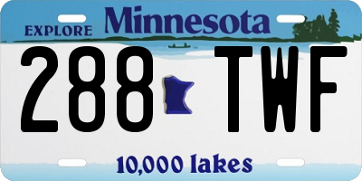 MN license plate 288TWF