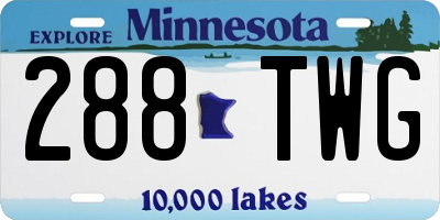 MN license plate 288TWG
