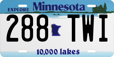 MN license plate 288TWI
