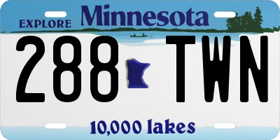 MN license plate 288TWN