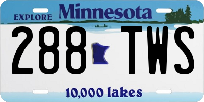 MN license plate 288TWS