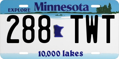 MN license plate 288TWT