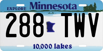 MN license plate 288TWV