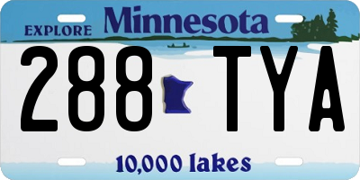 MN license plate 288TYA