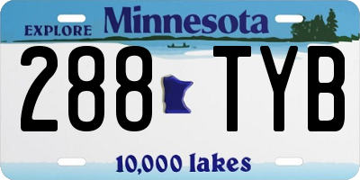 MN license plate 288TYB