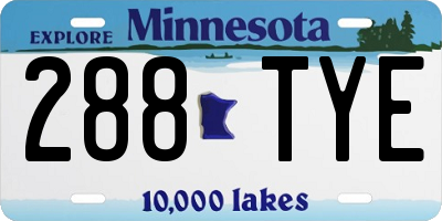 MN license plate 288TYE