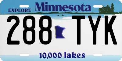 MN license plate 288TYK