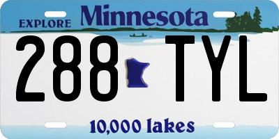 MN license plate 288TYL