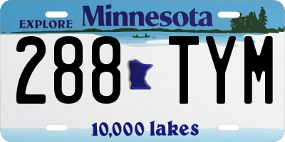 MN license plate 288TYM