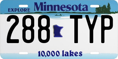MN license plate 288TYP
