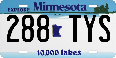 MN license plate 288TYS